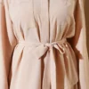 Double-Breasted Pocketed Belted Skirt Set Beige all'ingrosso clothing set view 4 - Hicabistan fabbrica Turchia