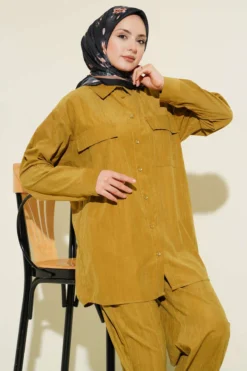 Alternative view of Double-Breasted Pocket Modal Two-Piece Set