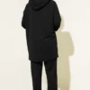 Hoodie with Pocket Zippered Two-Piece Set Black wholesale clothing set view 3 - Hicabistan Turkey factory
