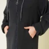 Hooded Pocket Lounge Set Anthracite Großhandel clothing set view 4 - Hicabistan Türkei Fabrik
