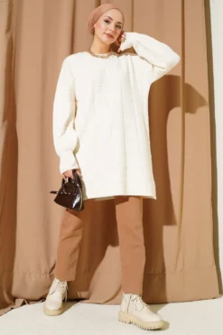 Alternative view of Square Embossed Soft Knit Tunic