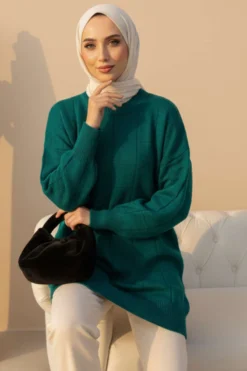Square Embossed Soft Knit Tunic