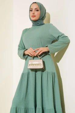 Alternative view of Layered Ruffled Dress with Belt