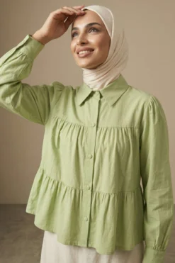 Tiered Drawstring Shirt