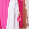 Layered Dress White wholesale dress view 3 - Hicabistan Turkey factory
