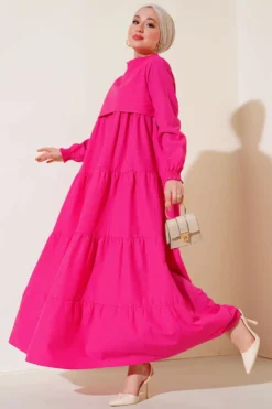 Layered Dress Fuchsia