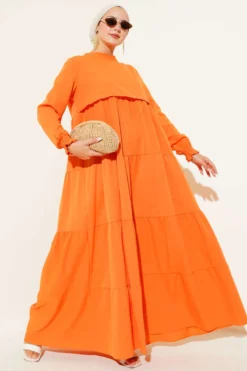 Layered Dress Orange