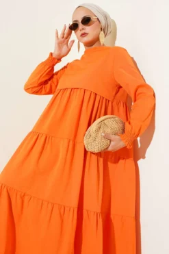 Alternative view of Layered Dress Orange