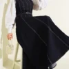 Belted Denim Dress Navy Blue