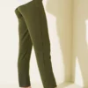 Belted Fabric Trousers Khaki wholesale pants view 3 - Hicabistan Turkey factory