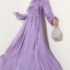 Self-Tie Neck Gown Lilac