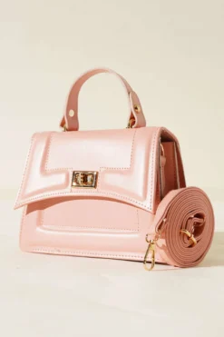 Bag with Key Detail and Edge Stitching Powder