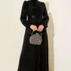 Tie Strap Sequin Evening Dress Black en gros dress view 2 - Hicabistan usine Turquie