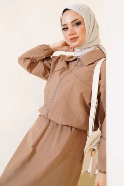 Alternative view of Elastic Cuff Skirt Set Mink