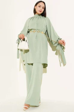 Tie-Belt Two-Piece Set