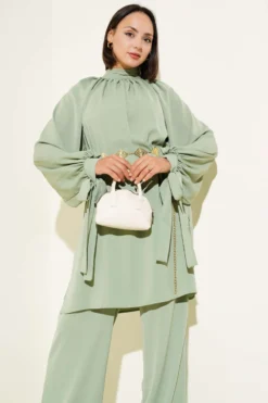 Alternative view of Tie-Belt Two-Piece Set