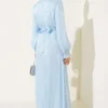 Crystal Stone Chiffon Dress Baby Blue wholesale dress view 3 - Hicabistan Turkey factory
