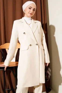 Alternative view of Double-Breasted Blazer Set Beige