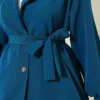 Wrap Neck Belted Two-Piece Set Petrol al por mayor clothing set view 4 - Hicabistan fábrica Turquía
