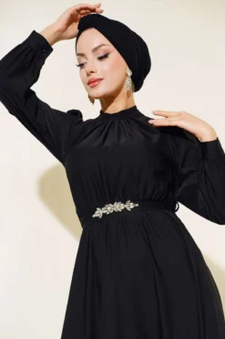 Alternative view of Belted Stone Dress Black
