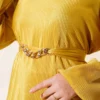 Set with Belt Accessory Mustard wholesale clothing set view 4 - Hicabistan Turkey factory