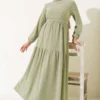 Belted Tree Bark Dress Mint