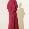 Skirt Set with Elastic Detail Burgundy groothandel clothing set view 3 - Hicabistan Turkije fabriek