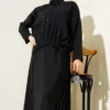 Skirt Set with Elastic Detail Black wholesale clothing set view 2 - Hicabistan Turkey factory