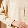 Leopard Pattern Jacquard Two-Piece Set Beige groothandel clothing set view 4 - Hicabistan Turkije fabriek