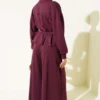 Loysha Pants Detail Two-Piece Set Burgundy al por mayor clothing set view 3 - Hicabistan fábrica Turquía
