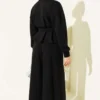 Loysha Pants Detail Two-Piece Set Black al por mayor clothing set view 3 - Hicabistan fábrica Turquía