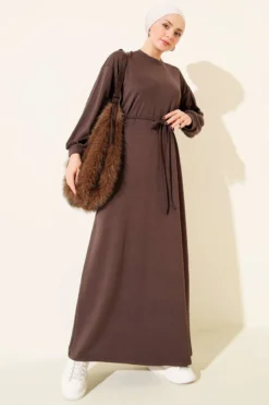 Loyşa Oversized Dress Brown