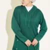 Loyşa Snap-Detail Hooded Two-Piece Set Green wholesale clothing set view 2 - Hicabistan Turkey factory