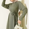 Loyşa Side Stripe Dress wholesale dress view 2 - Hicabistan Turkey factory