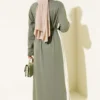 Loyşa Side Stripe Dress wholesale dress view 3 - Hicabistan Turkey factory