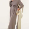 Loyşa Side Stripe Dress Mink