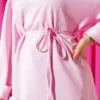 ⁦Side-Slit Belted Tunic Pink⁩ - الصورة ⁦4⁩