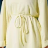 Side-Slit Belted Tunic Yellow - Afbeelding 4