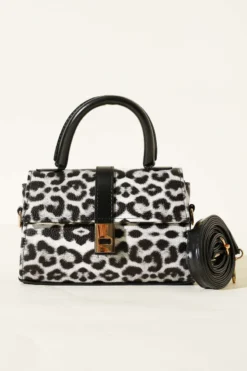 Alternative view of Magnetic Handbag Leopard Black