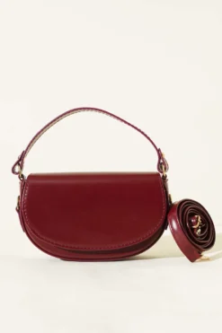 Alternative view of Magnetic Oval Handbag Burgundy