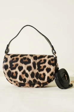 Alternative view of Magnetic Oval Handbag Leopard