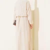 Metal Button Dress Set Beige wholesale clothing set view 3 - Hicabistan Turkey factory