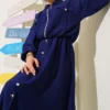 Metal Button Dress Set Navy Blue wholesale clothing set - Hicabistan Turkey factory