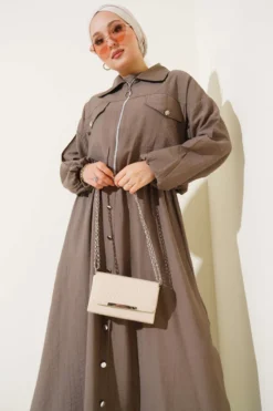 Alternative view of Metal Button Dress Set Mink