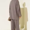 Mini Stone-Embellished Two-Piece Set Mink al por mayor clothing set view 3 - Hicabistan fábrica Turquía