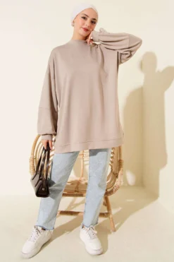 Vista alternativa di Mini Stone Embellished Tunic Mink