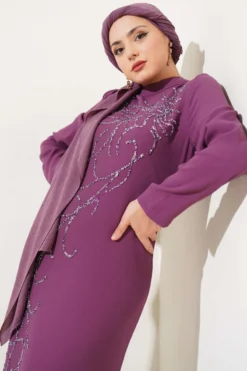 Alternative view of Front Stone-Embellished Plus Size Dress