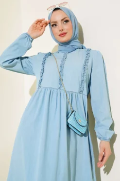 Alternative view of Ruffled Front Denim Dress