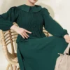 Top Detail Skirt Set Emerald wholesale clothing set view 2 - Hicabistan Turkey factory