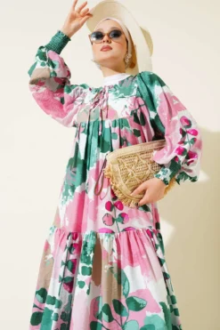 Alternative Ansicht von Front Tie Design Dress Green